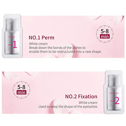 2025 Upgraded Fast Perm Lash Lift Kit Eyelash Perm Kit Eyelash Coating Lotion (Quantity: 10 Packs)