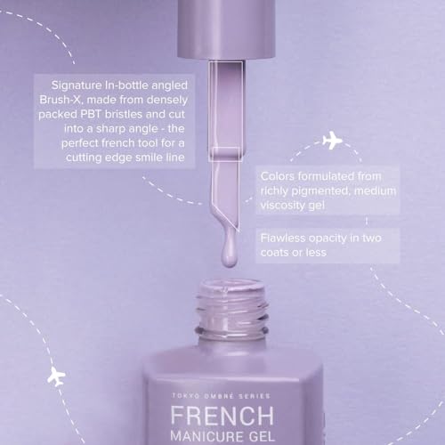 Apres Nail French Manicure Set | Includes 5 Ombre Color | Each Bottle 15mL / 0.5 Fl Oz | 2022 Version (Mumbai)