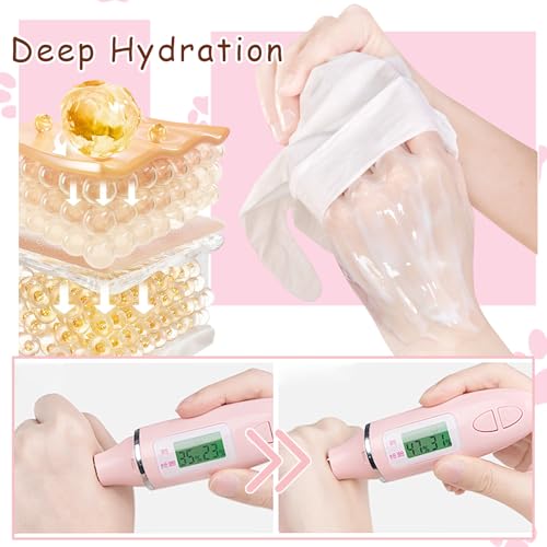 Hand Masks, 6 Pairs Hydrating Exfoliating Hand Peeling Mask, Smooth Hand Masks Moisturizing Gloves Overnight for Dry, Rough, Cracked Hands, Hand Skin Moisturizer Glove for Women Men£¨A