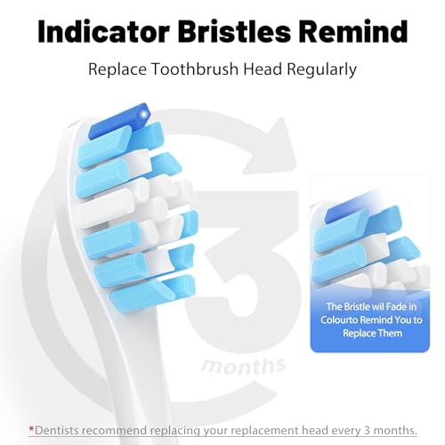 Replacement Toothbrush Brush Heads Compatible with Philips Sonicare Electric Rechargeable Toothbrushes, Tooth Brush Heads for Snap-on System, for Effective Cleansing and whitening, Pack of 8, White