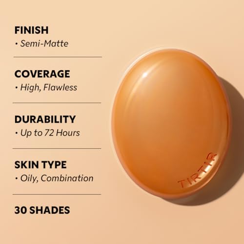 TIRTIR Mask Fit Ai Filter Cushion Foundation | AI-Like Semi-Matte Finish - Up to 72-Hour Medium to Full Coverage Korean BB Cushion Make up Beauty, #23N Sand, 0.63 Fl Oz