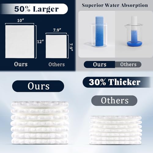 Disposable Face Towel, 10"¡¿12" Ultra Soft Thick Face Wipes Paper Towels, Lint-Free Single Use Washcloth Makeup Remover Dry Wipes Towelette Face Cloth For Sensitive Skin Cleaning, 50 Ct 1 Pack