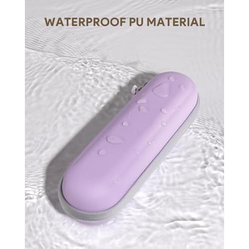 Electric Toothbrush Travel Case for Oral-B Pro/iO, Philips Sonicare/Aquasonic, Oral B Case for Brush Heads & Accessories, Portable Toothbrush Hard Carry Bag Waterproof PU