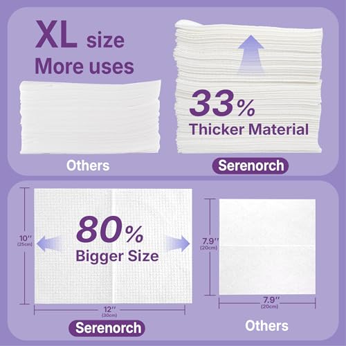 Disposable Face Towels 600 Count, 10" x 12", Ultra Thick Face Towelettes for Sensitive Skin, Extra Soft Makeup Remover Dry Wipes