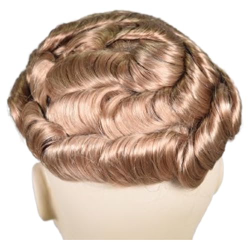 Men¡¯s Toupee Lace Front 0.06mm PU Base Hairpiece Human Hair Replacement System Man Wigs 10x8INCH (21# Ash Blonde Color)