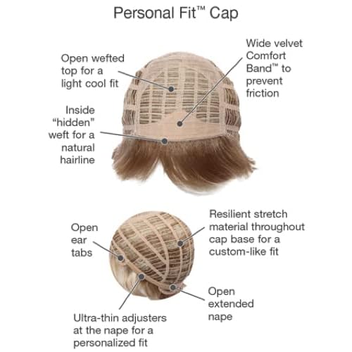 Gabor Instinct Short Layered Shag Wig by Hairuwear, Average Cap, G17+ Vanilla Mist
