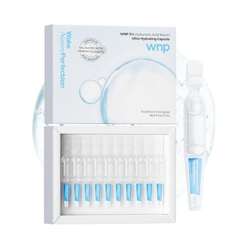 WNP Hyaluronic Acid Serum 3% for Face with 4D Multi-Layer Hydration | Ultra Hydrating Anti-Aging Serum | Moisturizer for Dry & Sensitive Skin | Pre-Makeup Skincare | Single-Use Vials 10PCS