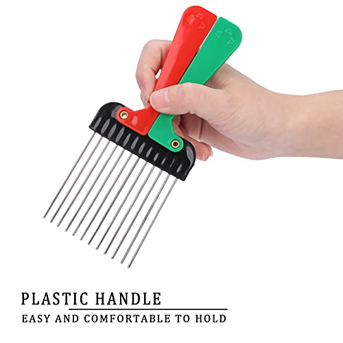 Metal Afro Pick, Portable Foldable Beard Pick for Men and Women Hair Styling Arranging Wigs and Braids