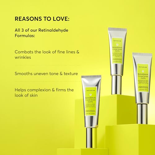 Naturium Retinaldehyde Cream Serum 0.10%, Advanced Anti-Aging & Smoothing Potent Face & Skin Care, 1.7 oz