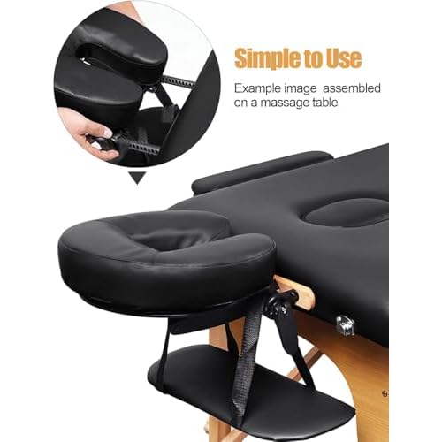 Kalolary Universal Face Cradle & Cushion for Massage Table, Adjustable Massage Headrest & Face Pillow Face Holder for Bed, Mattress Top Massage Kit Head Face Rest for Salon Home