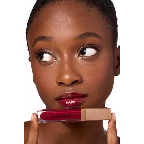 Sara Happ Wild Berry Slip Luxe Gloss with Subtle Shimmer - High-Impact Shine & Long-Lasting Wear, Nourish, Hydrate, and Heal Your Lips, 0.21 fl. oz.