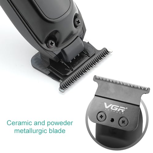 VGR 972 Professional Hair Trimmers, Precision Beard Trimmer for Men, Cord/Cordless and Rechargeable with LED Display