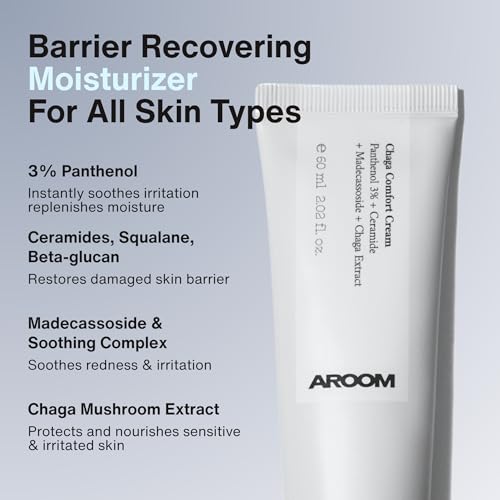 Barrier Repair Cream with Panthenol & Ceramide | Damaged Skin Restore and Deep Hydration | Non-Comedogenic, Fragrance Free, Korean Skincare | Chaga Comfort Cream, 60ml / 2.02 fl oz