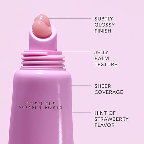 HERBIVORE Dream Jelly Multi-Oil Lip Balm for Hydration + Plumping with Linoleic Acid, Shea Butter, and Vegan Waxes - Plant-based, Vegan, Cruelty-Free