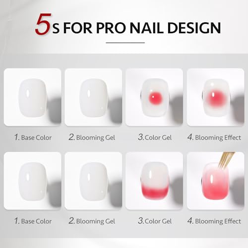 GAOY Nail Blooming Gel, 16ml Clear Blooming Gel Polish, Spreading Effects Soak Off UV Light Cure for Nail Art DIY