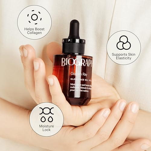 Face Oil Glow Beauty Treatment, 30ml. Anti-Aging Jojoba, Collagen Boosting Vitamin E, Hydrating Rosehip. All Skin Types. Organic Vegan Facial Oil for Women Rejuvinating Skincare & Face Moisturizer