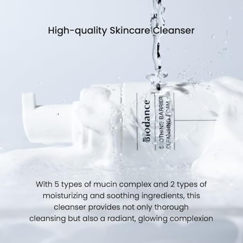 BIODANCE Soothing Barrier Cleansing Foam, Micro Bubble Foam, Gentle & Mild Face Cleanser | 4.06 fl.oz, 120ml