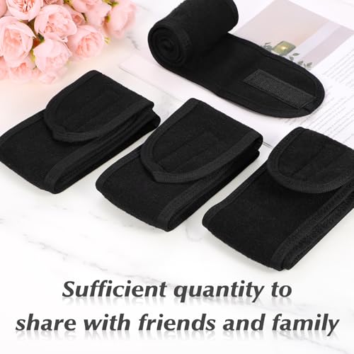 obeoby 4 Pack Spa Facial Headbands for Women, Adjustable Face Wash Headband Make Up Wrap Head Stocking Stuffers for Women Girls
