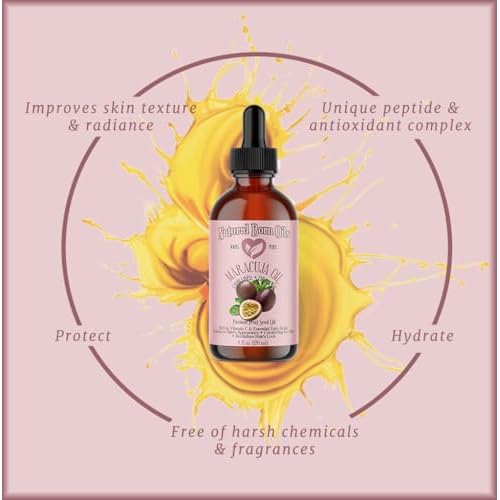 Natural Born Oils Maracuja Oil, 1 Gallon, Organic, Cold-Pressed, aka Passion Fruit Oil, Nutrient-Rich, Excellent for Radiant Skin, Healthy Hair