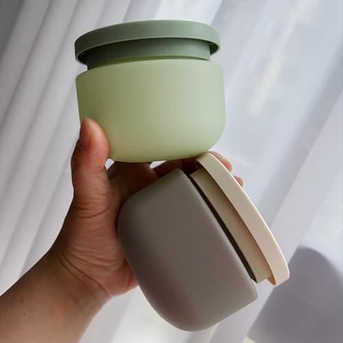Qeuly 8.8 Oz Plastic Jars With Lids£¬2 Pcs Cosmetic Containers With Lids, Leak Proof Cosmetic Jars, Body Butter Containers for Cream, Bath Salt, Sugar Scrub, Gel, Slime, Rhinestone Storage