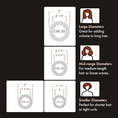 Olivia Garden Ceramic + Ion Speed XL - Extra-Long Round Thermal Hair Brush - Not Electrical - Professional Blowout Brush for Normal to Thick Hair