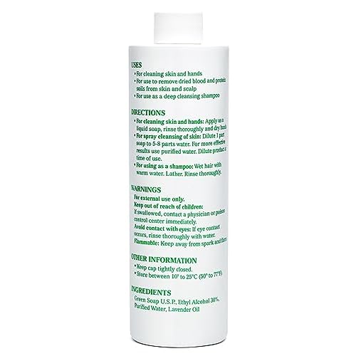 Cosco Tattoo Green Soap 16oz with Squeeze Bottle - Professional Tattoo & Piercing Cleaning Soap, Skin Prep Solution