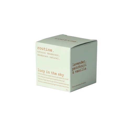 Routine. Natural and Aluminum Free Deodorant (2 Fluid Oz.) for Women and Men | Lucy in the Sky | Lavender, Patchouli, and Vanilla (Cream Jar Formula)
