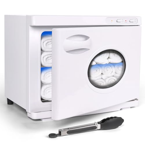 Hot Towel Warmer Cabinet 23L, Extra Large Capacity Towel Warmers Spa with See Through Window, Professional Towel Heater for Bathroom, Facials and Salon (White)