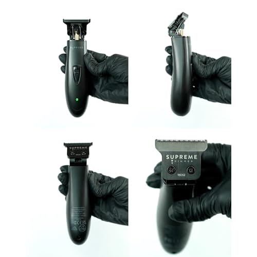 Supreme Trimmer T Shaper - Quiet Cordless Beard & Hair Trimmer for Men | 120 Min Runtime, Low Noise, Zero-Gap DLC Blade | Ideal for Sensitive Skin, Kids & Elderly | ST5206
