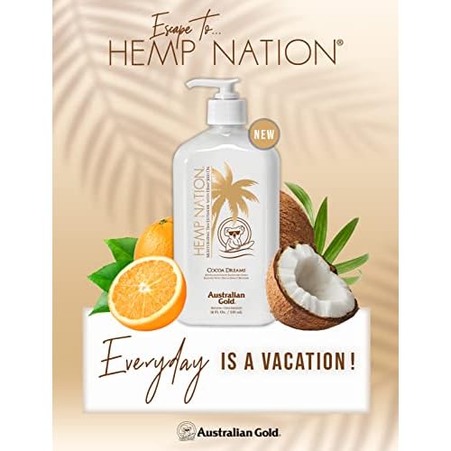 Hemp Nation Cocoa Dreams Tan Extender w/Derma Dark Bronzer 18oz