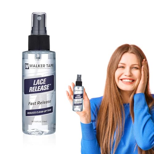 Walker Tape Lace Release Spray - Fast Release Tape in Extension Remover & Wig Glue Remover for Delicate Mesh Systems - Gentle Wig Glue Remover Spray - Effective Lace Adhesive Remover for Skin (4 oz)