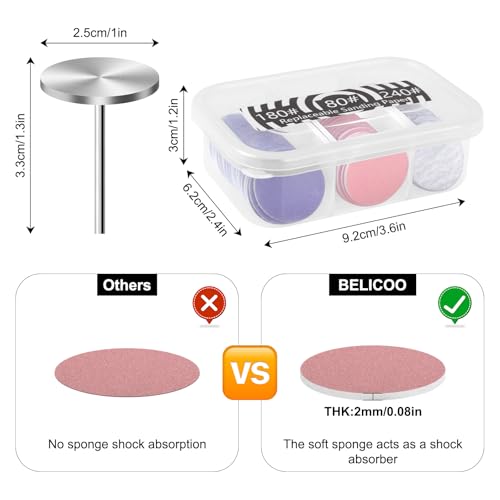 120 Pcs Sanding Paper Disc w/ 2 Metal Bit, 80/120/180/240 Grit Round Pedicure Replacement Sanding Discs for Electric Nail File Bits, Foot File Sandpaper Discs for Dead Skin Foot Callus Remover