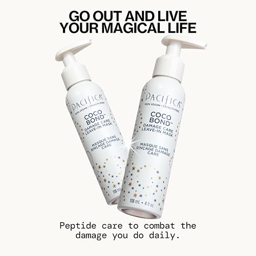 PACIFICA Beauty, Coco Bond Damage Care Leave-In Repair Mask Treatment, Dry & Damaged Hair from Bleach, Color, Chemical Services, Chlorine, & Heat, Coconut, Vegan