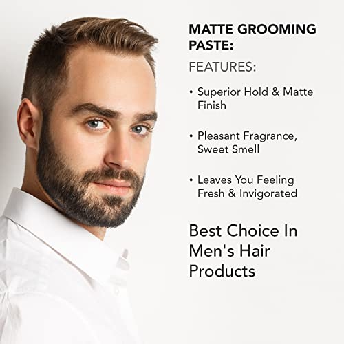 Gentlemen Republic 4 Oz(Pack of 2) Matte Paste - Water-Based Professional Formula with Superior Hold and Matte Finish for a Natural Look, Made in the USA