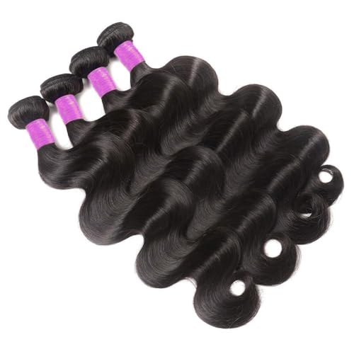 MDL Human Hair Bundles 24 24 26 26 Inch 4 Bundles Human Hair Unprocessed Brazilian Virgin Bundles Human Hair Extension Double Weft Natural Black