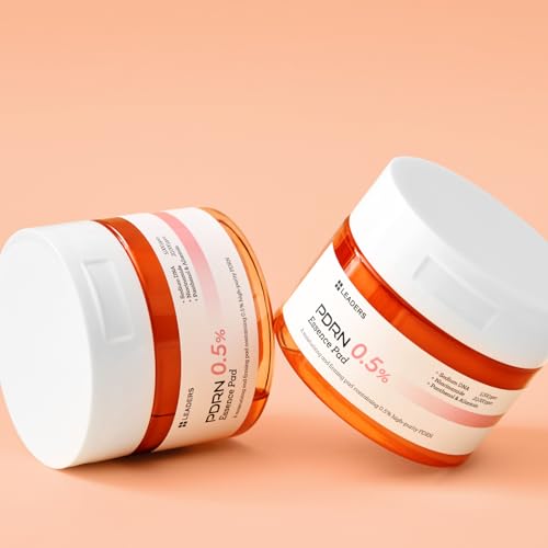 LEADERS PDRN 0.5% Essence Pad ? Firming & Moisturizing Face Pads for Sensitive Skin ? Anti-Aging, Help Skin Elasticity, Hydrating & Soothing Daily Skincare with Skin Barrier Support 135 ml - 70 Pads