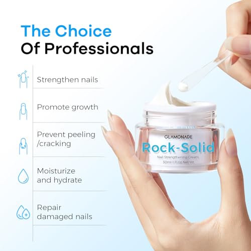 Hard Nail Strengthening Cream: Nail Strengthener and Cuticle Treatment to Repair &grow Split, Thin, Peeling Nails and Dry, Cracked Skin, Plant-Based Scent, 1 oz,Essential Manicure Nail Care