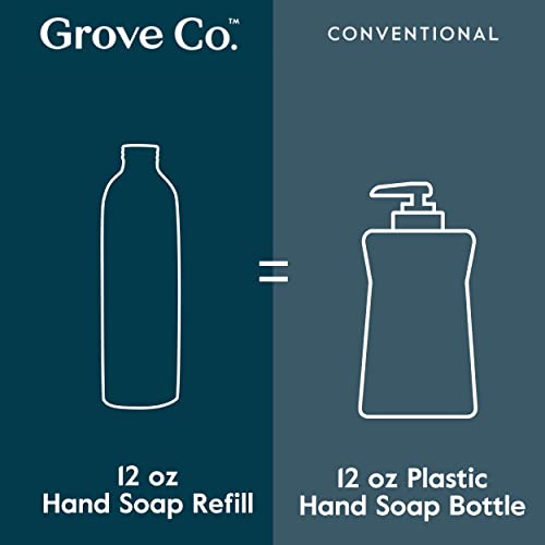 Grove Co. Hydrating Foaming Hand Soap Refills (2 x 12 Oz), Moisturizing Hand Wash, No Plastic or Parabens, Cruelty Free, 100% Natural Lavender Blossom & Thyme Scent (Pack of 2)