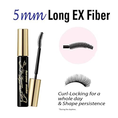 HEROINE MAKE by KISSME Waterproof Mascara Black | Tubing Mascara Volume and Length by Defining Fiber for Long and Curl Eye Makeup for Women, Made in Japan, Black, 1 EA