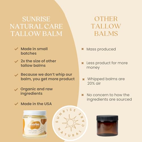 Unwhipped Honey and Tallow Balm - Body and Face Moisturizer - 100% Grass Fed Beef Tallow - 4 ounces - Frankincense