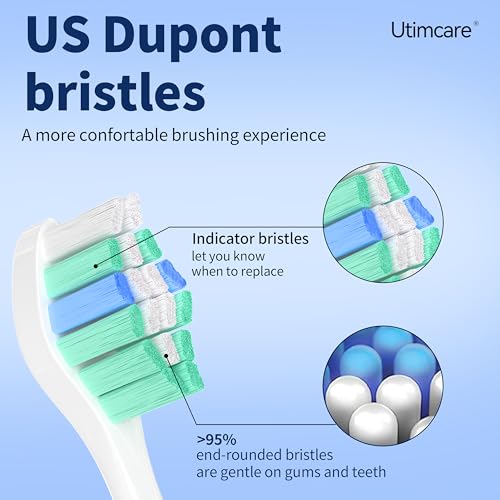 Replacement Toothbrush Heads Compatible with Philips Sonicare Electric Toothbrush, 10 Pack, Refills
