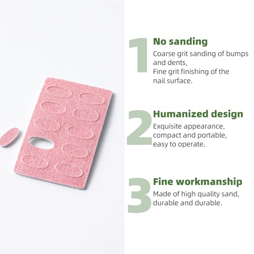 180 Grit Sandpaper Sheets Dual Ended Nail Cuticle Pusher Cuticle Cutter Self-Adhesive Sandpaper for Keratinizer Slant Heads Nail Art Pre Polishing Sandpaper Nail and Foot Salon Home Sandpaper