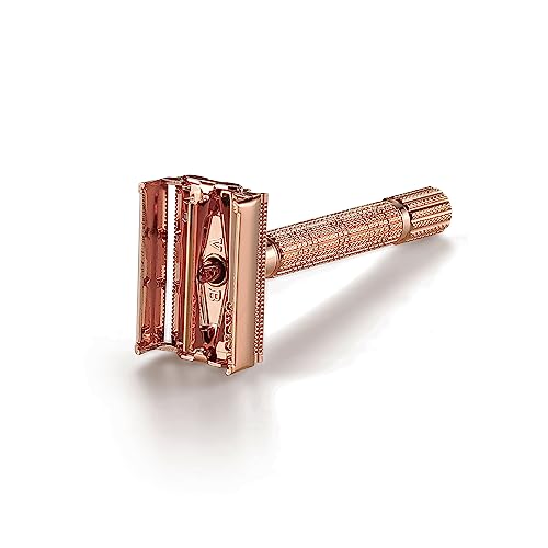 VIKINGS BLADE Safety Razor for Women + 5 Swedish Steel Blades. Quick Release Head, Double Edge. Smooth, Reusable, Recyclable (Model: Eva)