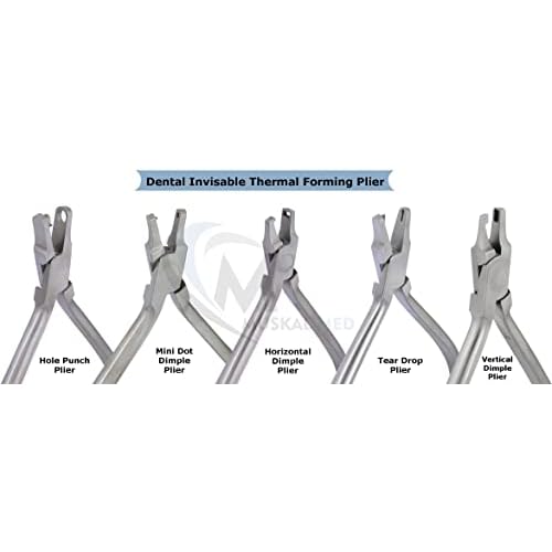 Set Of 5 Orthodontic Dental Pliers Thermal Forming Retainer Clear Aligner Braces Plier