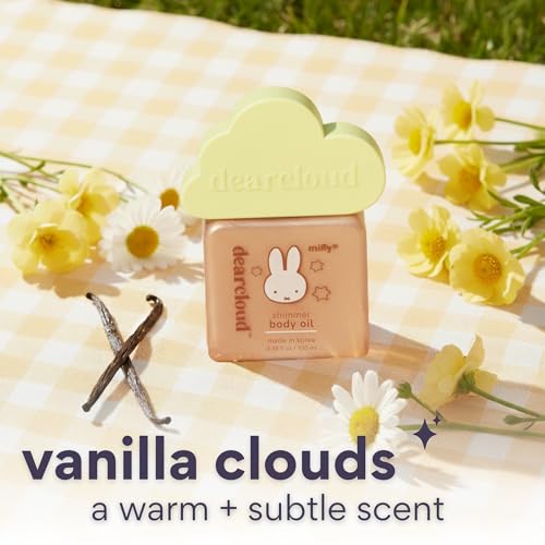 Miffy Shimmer Body Oil ? Hydrating Body Oil with Vitamin E & Squalane for a fresh, shimmering glow (3.38 fl oz)