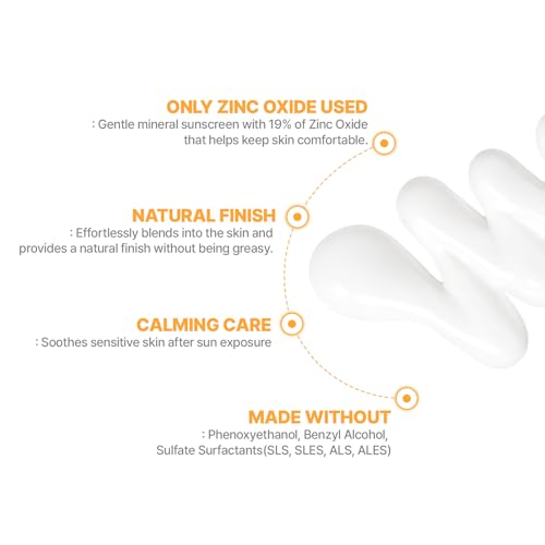 Cell Fusion C Derma UV Mineral Sunscreen SPF 50, Face Sunscreen for Sensitive Skin, Made with 19% of Zinc Oxide, Natural Finish, 50ml / 1.69 fl.oz