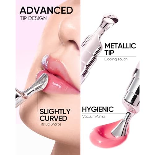 Hydrating Brightening Lip Serum, Smooth Tinted Lip Stain, Plumping Lip Gloss with Polypeptide Squalane, Moisturizing Balms, Brighten Dark Lips, Korean Beauty Makeup (06 Cherry Red)