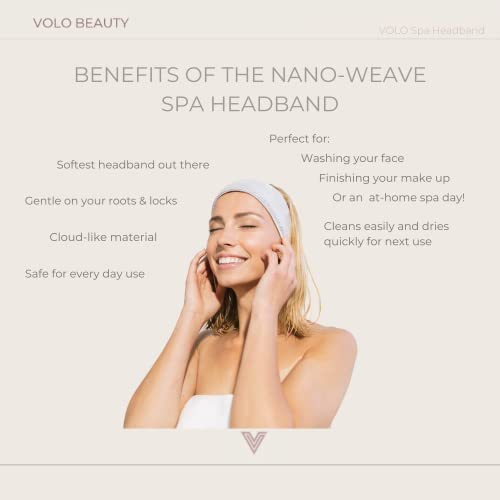 VOLO Cloud Pink Hero Hair Towel + Facial Spa Headband for Women | Wrap Towel + Headband For Washing Face & Makeup | Ultra-Soft, Fast Drying, Anti-Frizz Nanoweave Fabric | Reusable Package | Microfiber