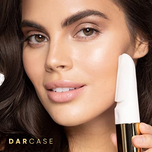 DARCASE CRIST?L ? A Luxury Facial Cleansing Brush. Dual Function - Deep Cleansing with Silicone Bristles & Heated Eye Massage
