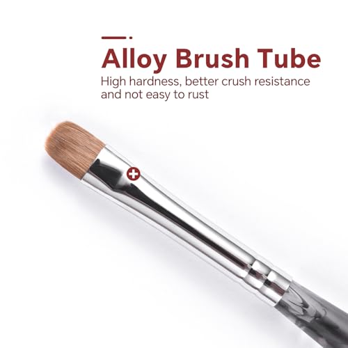 Kolinsky Sable Nail Brush French Nail Brush 2 Way Professional Gel Acrylic Nail Art Brush with Stirring Rod for French Manicure Cuticle Clean Up Nail Art Design Brush (10#)